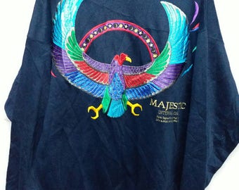 Vintage Majestic international embroidered sweatshirt L