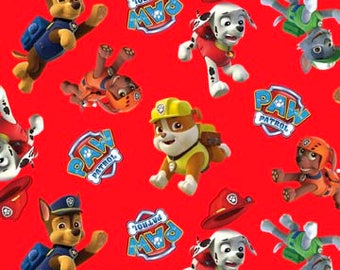 Paw Patrol Rescue Cotton Fabric / Paw Patrol by David Textiles 4017 / Paw Patrol by the Yard and Fat Quarters