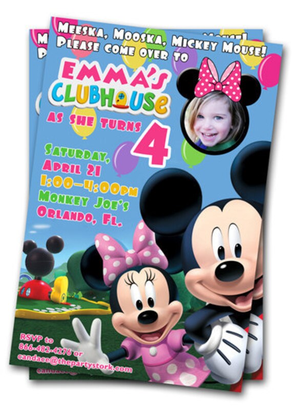 Minnie Mouse Birthday Invitations : Printable Custom Kids