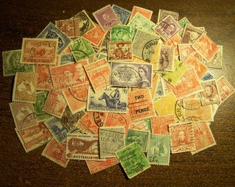 Lot of 100 Different Australian Postage Stamps - Australia - Vintage to Modern