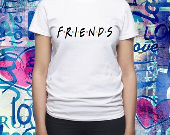 Friends Tv show logo shirt/ Friends Tv series logo tshirt/ Friends Tv show gift/ Womens shirt/ Women t-shirt/ Friends Tv fan t-shirt/ (B9)