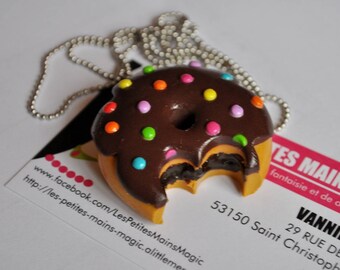 Gourmet long maxi doughnuts dots multicolored 4 cm