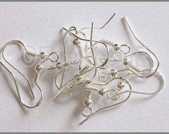 Earring hooks 925 sterling silver x 2. (CBOAGVIF)