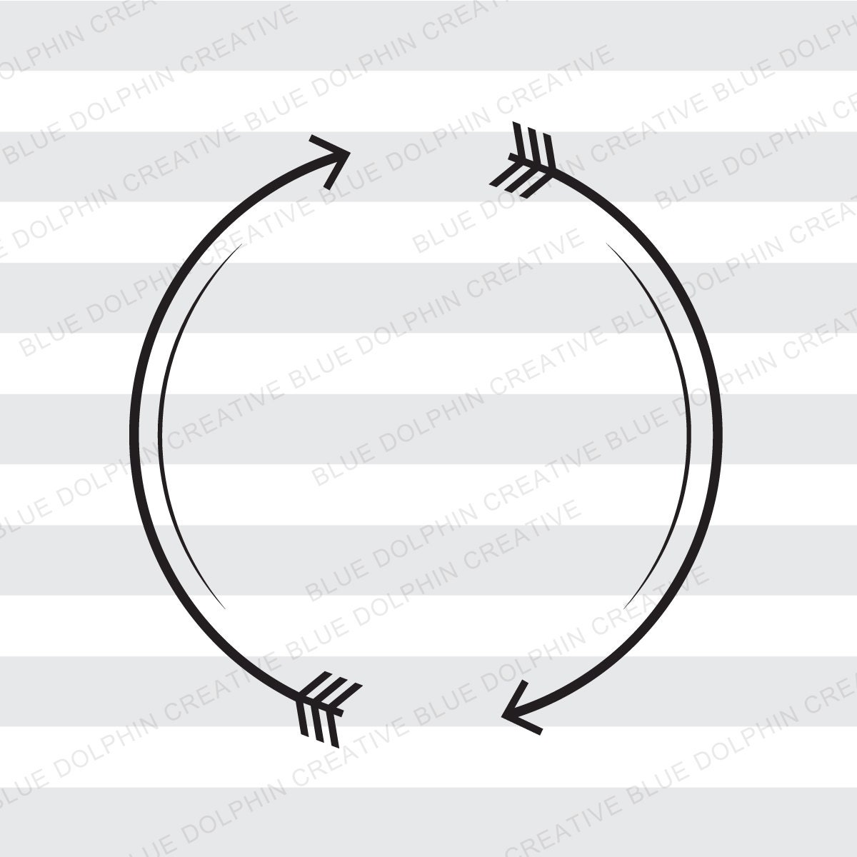 Download Circle Arrow Monogram Frame SVG DXF png pdf / Round arrows ...