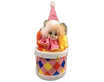 Creepy Clown, Haunted Clown, Musical Clown, Clown Music Box, Plays Send In The Clowns, Musical Clown, Toy, Vintage Collectible, Halloween