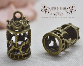 QDW099 Merry-go-bronze pendant, birdhouse, bird