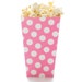 Hot Pink Polka Dot Popcorn Boxes (12 Pack) - Baby Shower Popcorn Favor Tubs, Wedding Candy Boxes, Dessert Table Treat Cartons