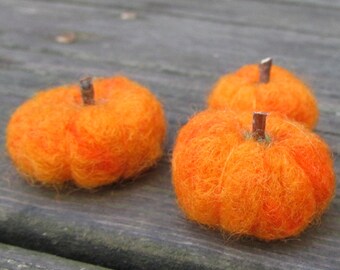 Needle Felted Pumpkins