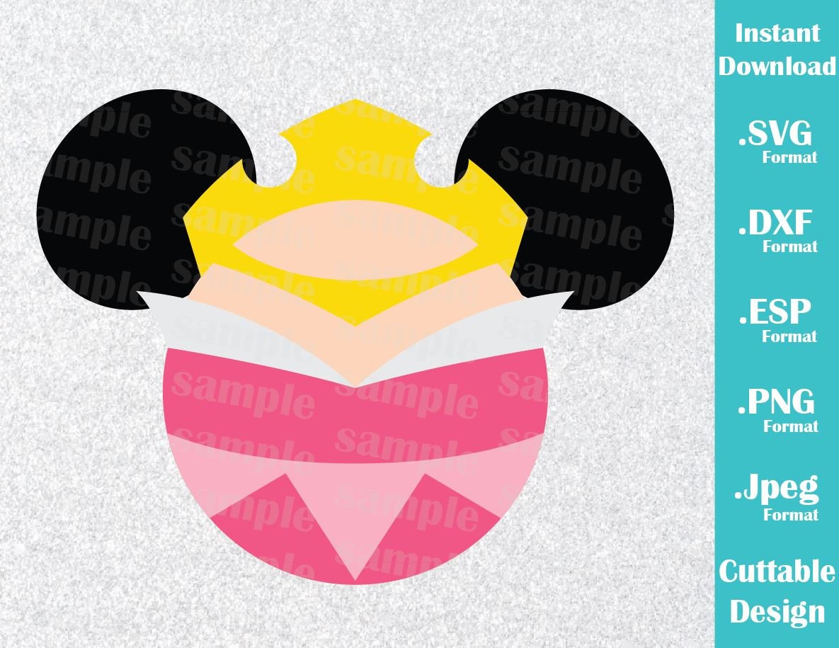 Download INSTANT DOWNLOAD SVG Disney Inspired Princess Aurora Mickey