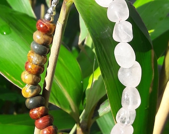 picacasso jasper and rose quartz bracelet