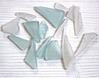 Frosted glass fragments, faux sea glass