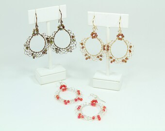 Lacy Lattice Dangle Earrings
