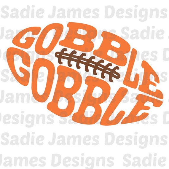 Download Gobble Gobble Football SVG EPS and Silhouette Studio cutting