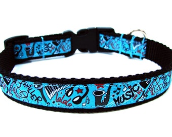 Music Dog Collar 3/4" Unique Dog Collar