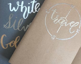 Embossed Lined Travel Journals