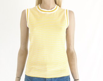 Vintage 60's Mod Tank Top. Women's Small