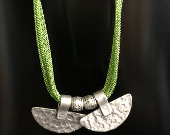 Silver tribal necklace