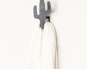 Cactus Wall Hook | modern desert decor metal cactus home decor