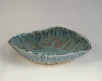 Blue Ash & Turquoise Decorative Bowl