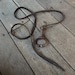 Bull Ring Leather Lead Strap - Cattleman Decor - Men's Decor - Photo Prop - Catlle Lead Rope - Show Cattle Ring - Bull Nose Ring - Farm Tool