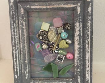 Mini Mixed Media Mosaic Bouquet 1