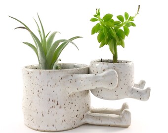 Succulent planter, cactus pot, Gift for new mom, Mothers Day gift, planter, flower pot, ceramic pot, gift for mom, baby shower gift