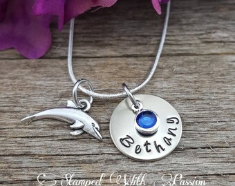 Dolphin Necklace • Little girl Necklace • Dolphin Jewelry • Beach Jewelry • Personalized Necklace • Custom Jewelry • Beach Necklace •Dolphin