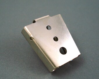 Bolo Tie Slide, Up to 4MM Leather Spring Type Back for Bolo Tie. Gold or Silver