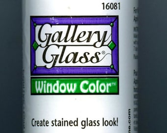 Plaid Gallery Glass Paint 16081 - 8 oz. Crystal Clear ~ Stained Glass Look