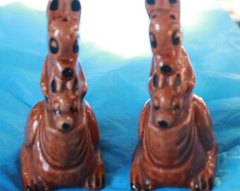 Mother Kangaroo With Joey Salt & Pepper Shakers