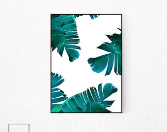 Banana Leaf Patter, Banana Leaf, Banana Leaf Wall Art, Banana Leaf Print, Banana Leaf Poster, Plant Print, Plant Poster Art, Botanical Print