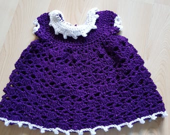 3-6 months sparkly purple baby dress