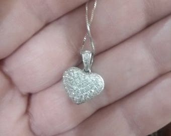 Vintage diamond necklaces pendant 18k white gold receipt