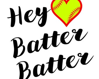 Hey Batter Batter Baseball SVG digital Cutting File for Cricut Silhouette SVG Downloadable File