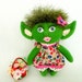 Sewing toy pattern soft toy gnome pattern Sewing toys patterns Sewing doll pattern soft green gnome girl How to sew cute soft doll pattern