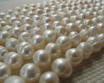 9-10mm White Freshwater Potato Pearl PL131