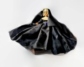 Vintage Plastic Nun Doll Toy