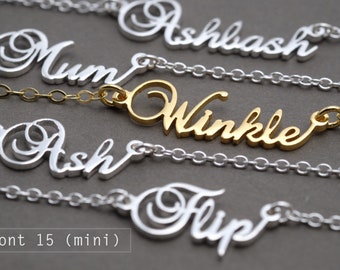 Custom Name Necklace-Personalized Name Necklace-Custom Name Gift-Your Name Necklace-Bridesmaids-Children Names-Tiny name necklace. #MNF15
