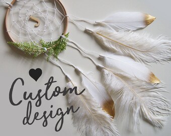 Customised Wooden Hoop & Initial Dreamcatcher