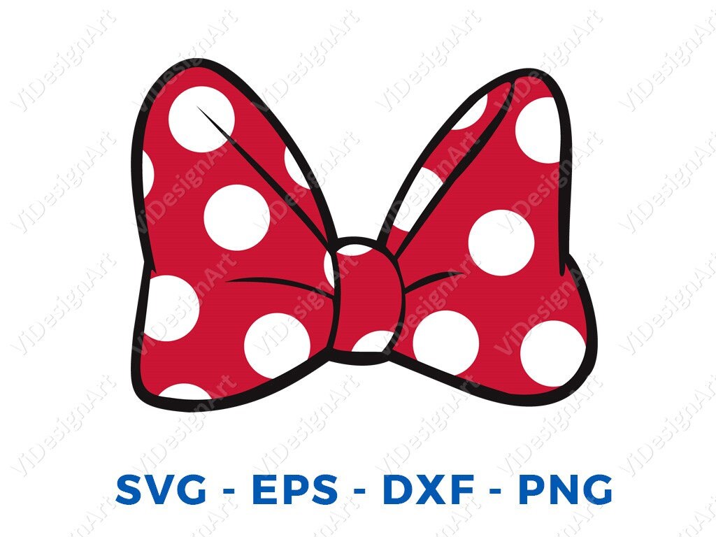 Minnie Mouse Bow SVG DXF Png Vector Cut File Cricut Design