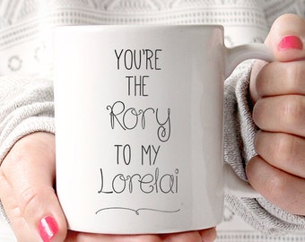 Cute Coffee Ceramic Mug - Tea Cup - mom and daughter gift idea - Rory to my Lorelai (single mug)