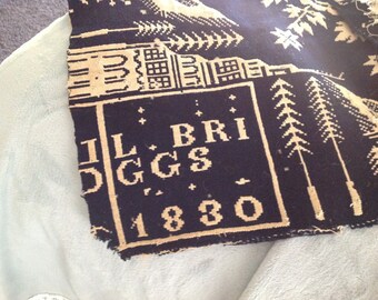 Antique coverlet, blue and white dated 1830
