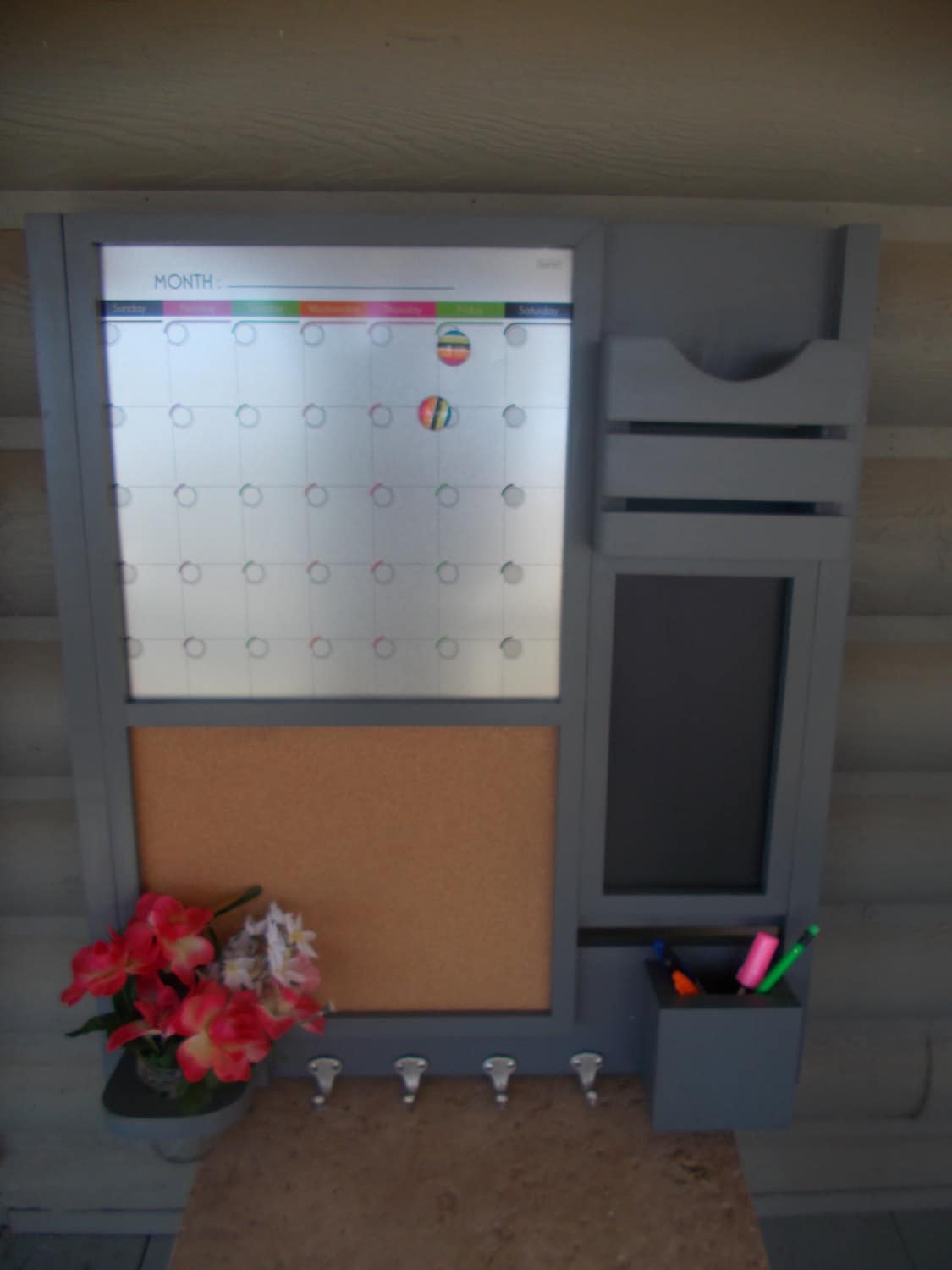 Command Center Kitchen Organizer Magnetic Calendar Message