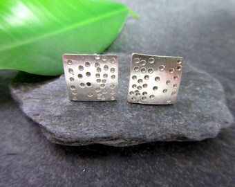 Stud Earrings Sterling Silver Dots