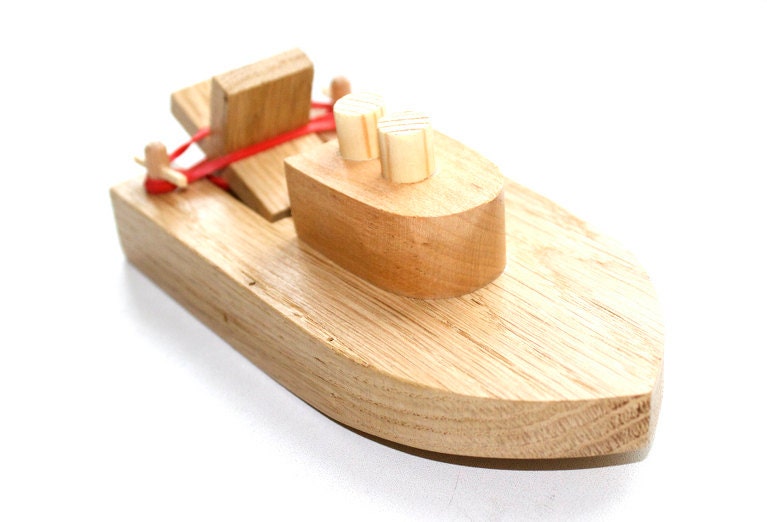 Wooden Toy Boat. Kids Wood Bath Toy. Ready to ship.