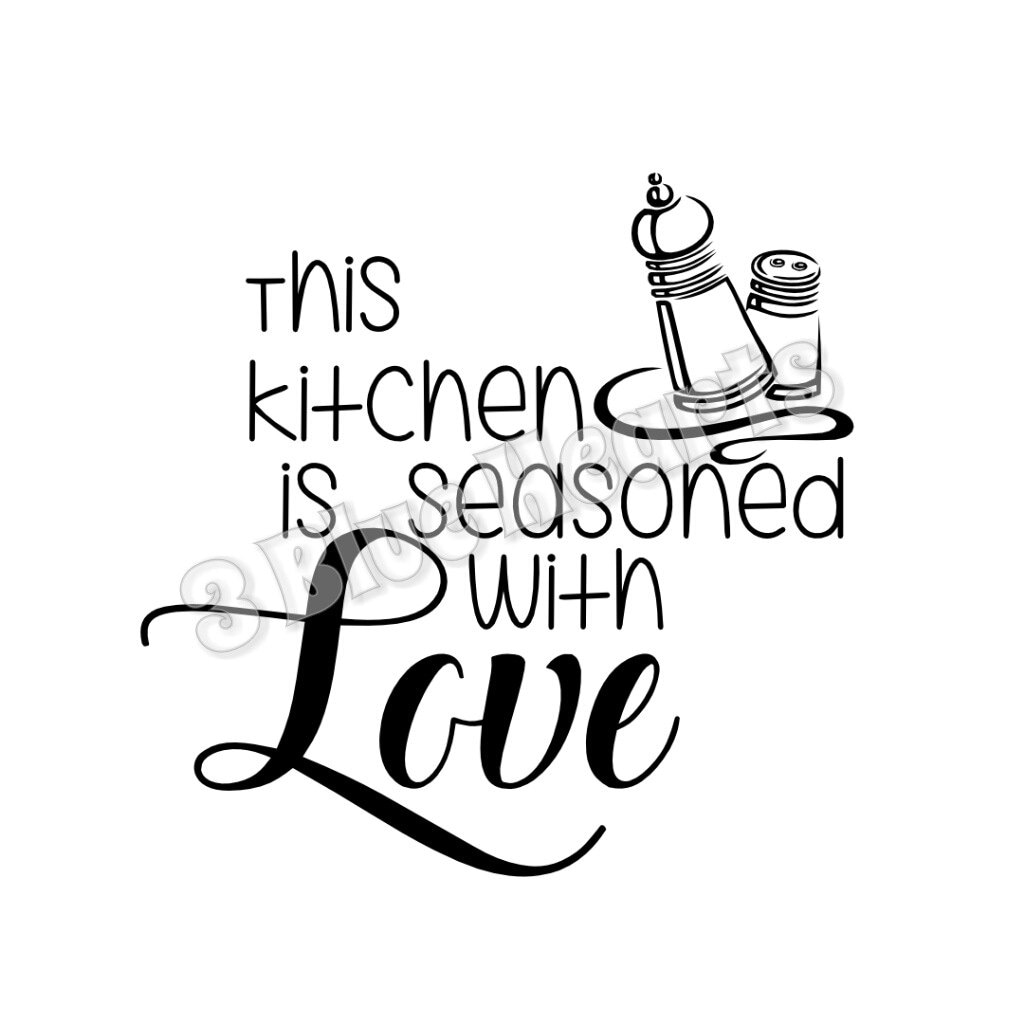 Kitchen is Seasoned with Love SVG dxf Studio Cutting Board