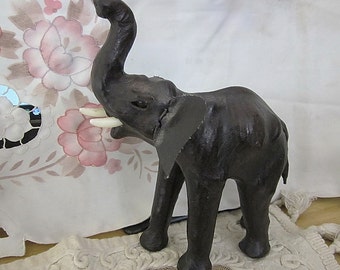 leather stuffed elephant