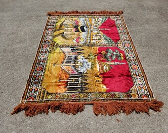 Vintage Cityscape Tapestry Rug