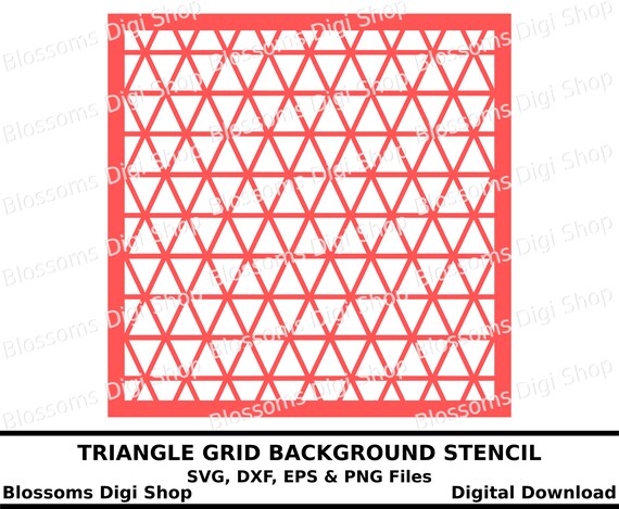 Download Triangle grid stencil svg cut file digital download diy