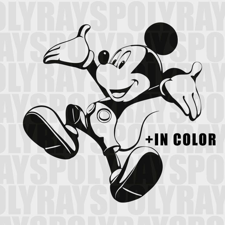 Download Mickey Mouse SVG Disney PNG EPS Mikey Stencil Mouse Vector